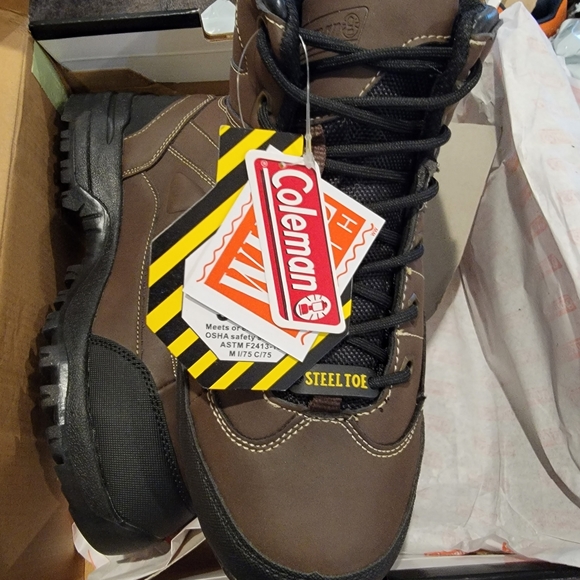Coleman Men's Steel Toe Work Boot Foundation ST Size 7.5 Wide NEW! - Picture 4 of 6